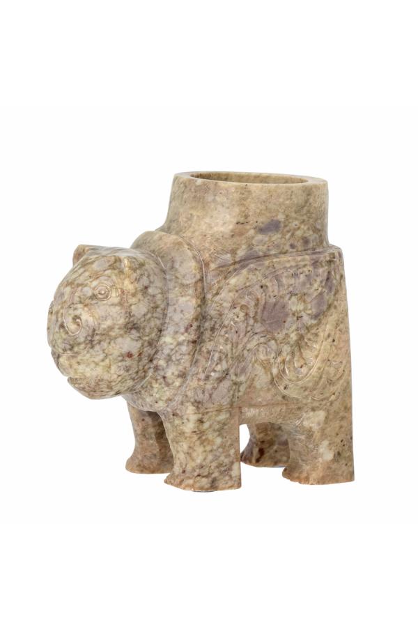Bloomingville Novia Votive, Brown, Soapstone