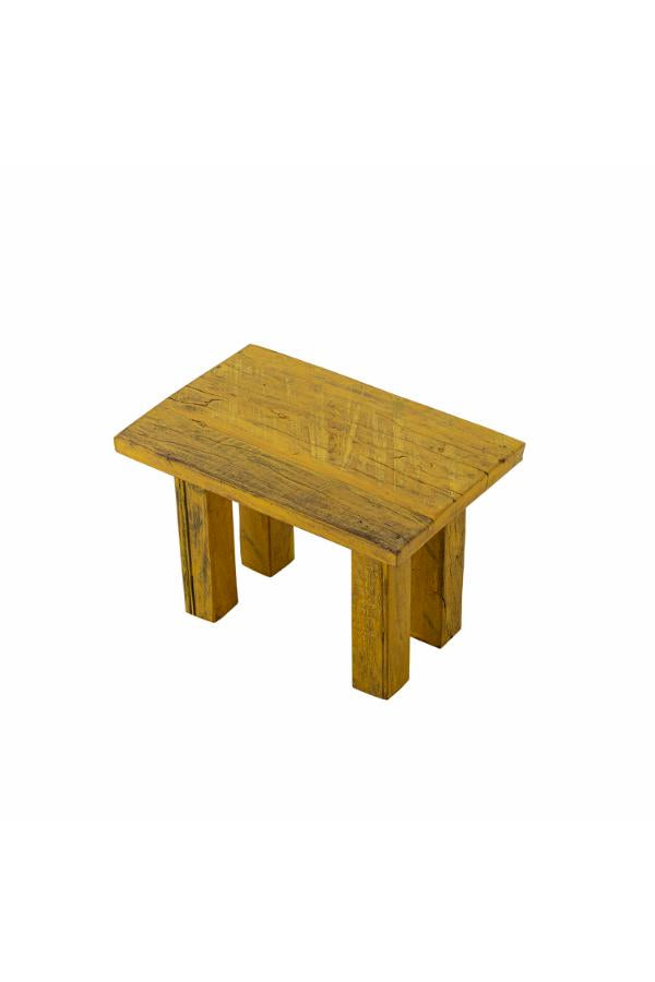 Creative Collection Porir Pedestal, Yellow, Reclaimed Wood