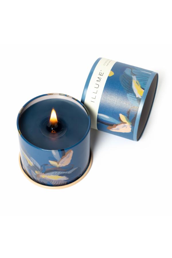 Illume Citrus Crush Vanity Tin Candle, Blue,