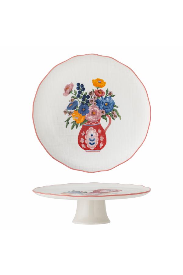 Bloomingville Dorothy Cake Tray, Multi, Stoneware
