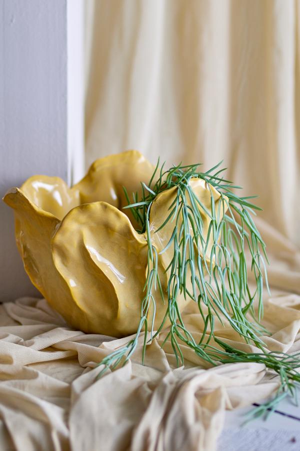 Bloomingville Bastien Bowl, Yellow, Stoneware