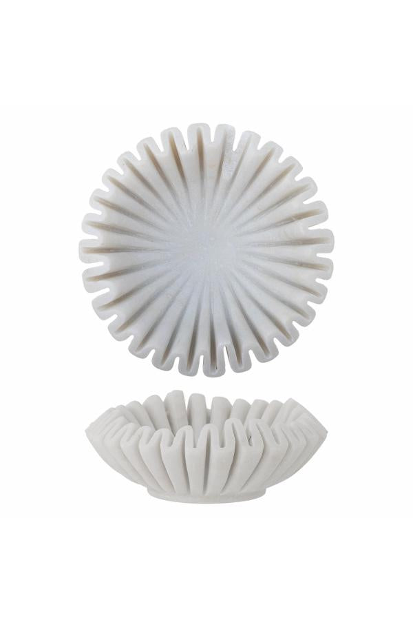 Bloomingville Harmonia Bowl, White, Marble