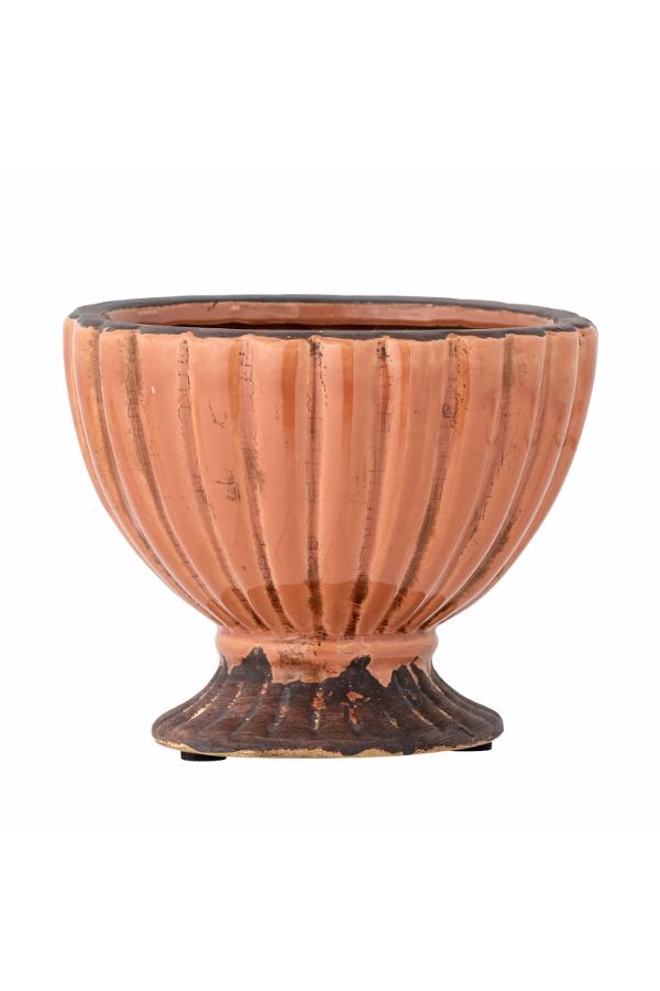 Creative Collection Mavis Deco Flowerpot, Orange, Terracotta