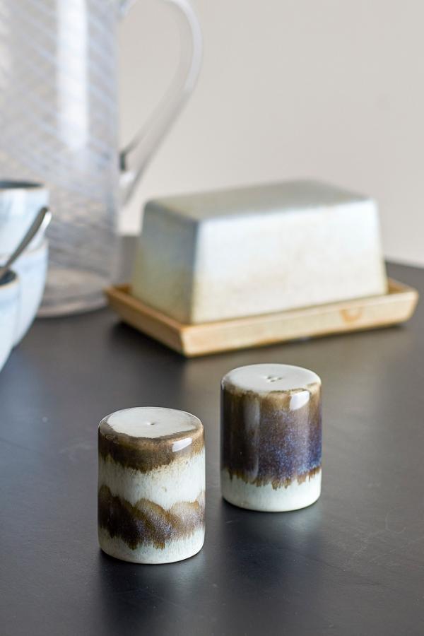 Bloomingville Paula Salt & Pepper Shaker Set, Grey, Stoneware