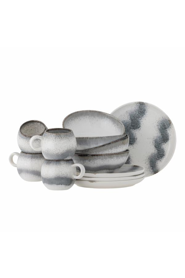 Bloomingville Paula Breakfast Set, Grey, Stoneware