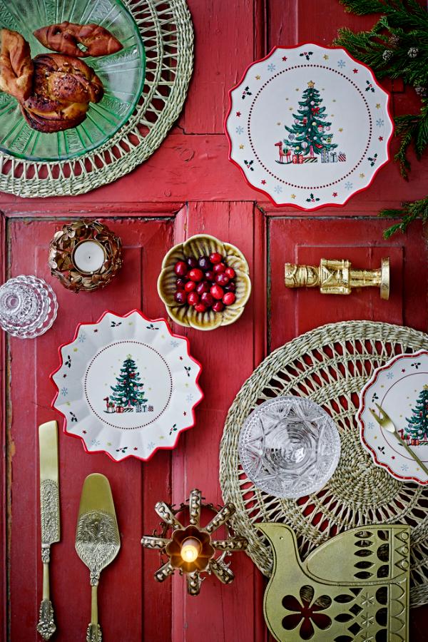 Bloomingville Naive Plate, Red, Ceramic