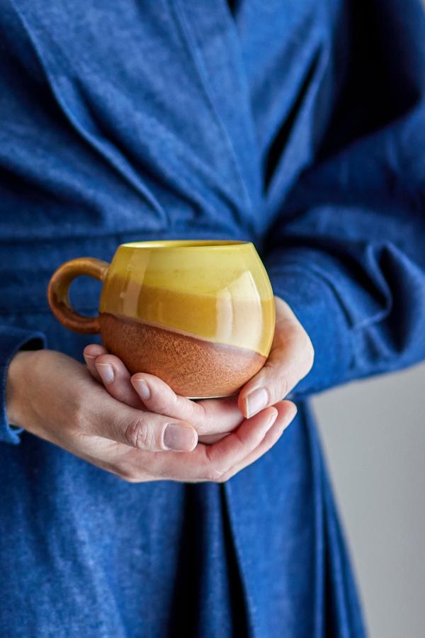 Bloomingville Paula Cup, Yellow, Stoneware