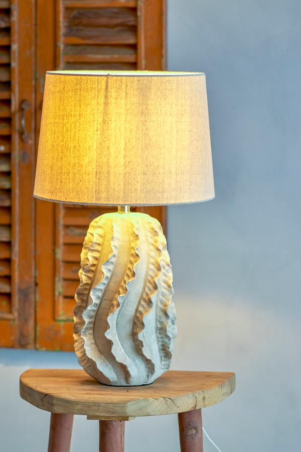 Creative Collection Natika Table lamp, Nature, Stoneware