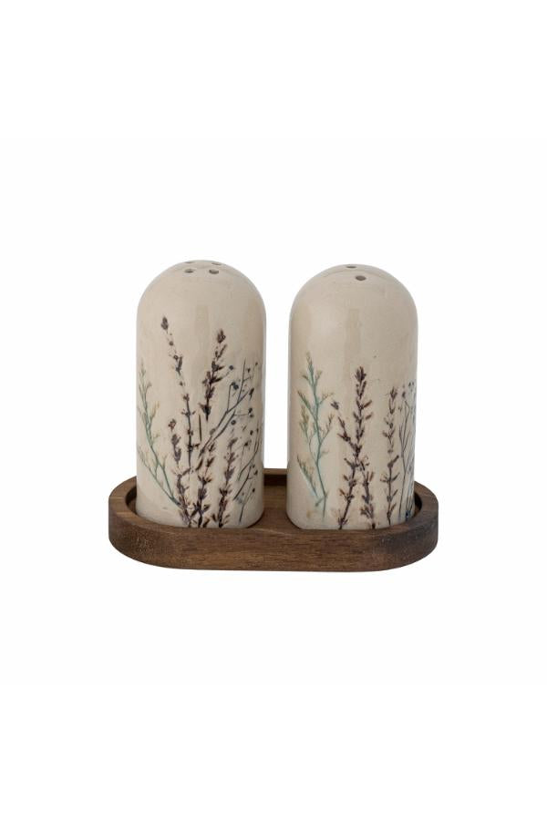 Bloomingville Bea Salt & Pepper Shaker Set, Nature, Stoneware