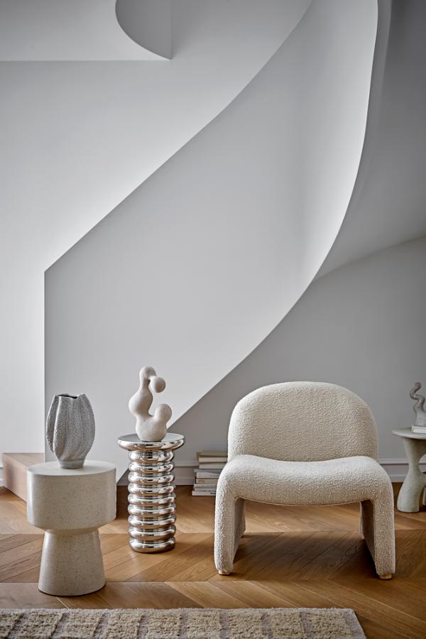 Bloomingville Cove Vase, White, Stoneware