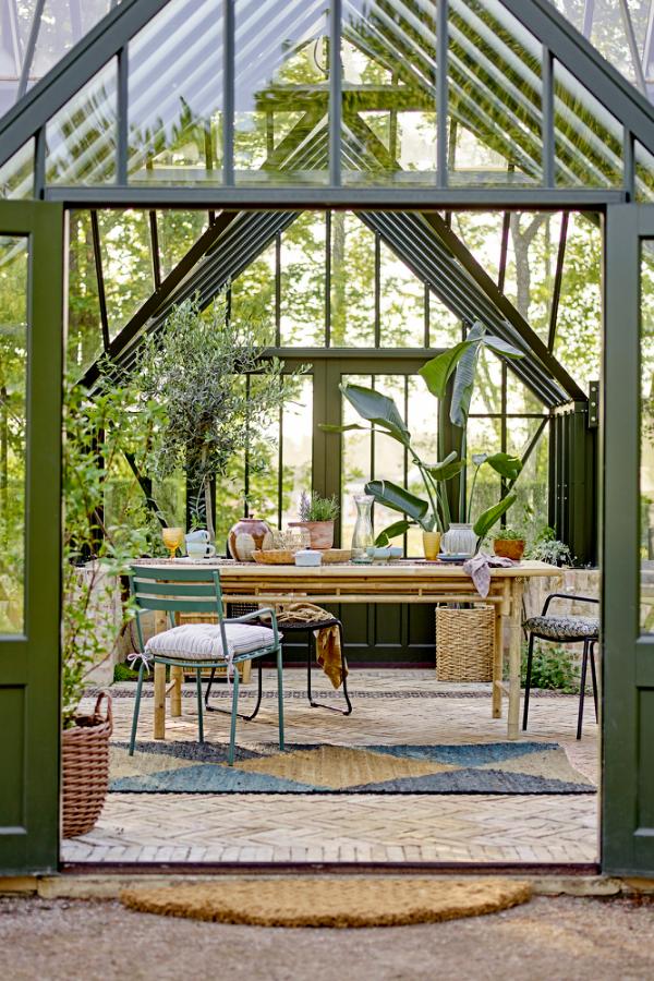 Bloomingville Monsi Dining Chair, Green, Galvanized Metal