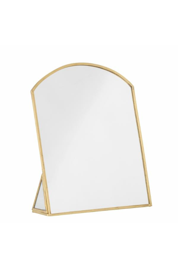 Bloomingville Inge Table Mirror, Brass, Glass