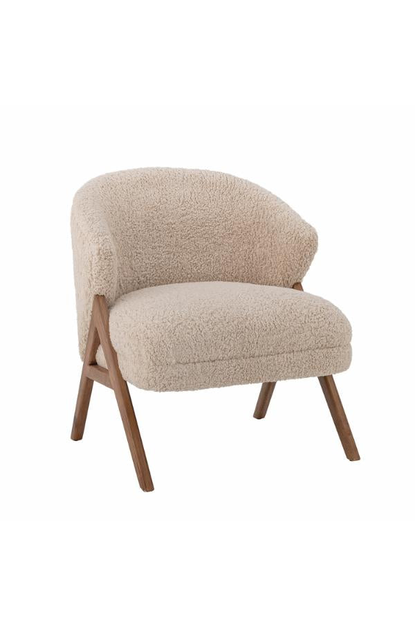 Bloomingville Camino Lounge Chair, Nature, FSC®100%, Rubberwood