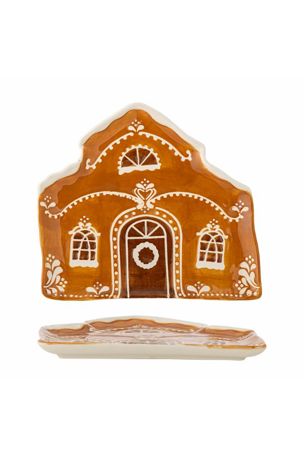 Bloomingville Gina Serving Plate, Brown, Stoneware