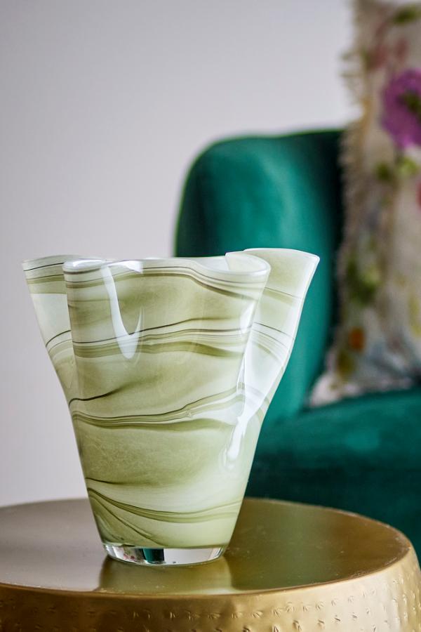 Creative Collection Toryn Vase, Green, Glass