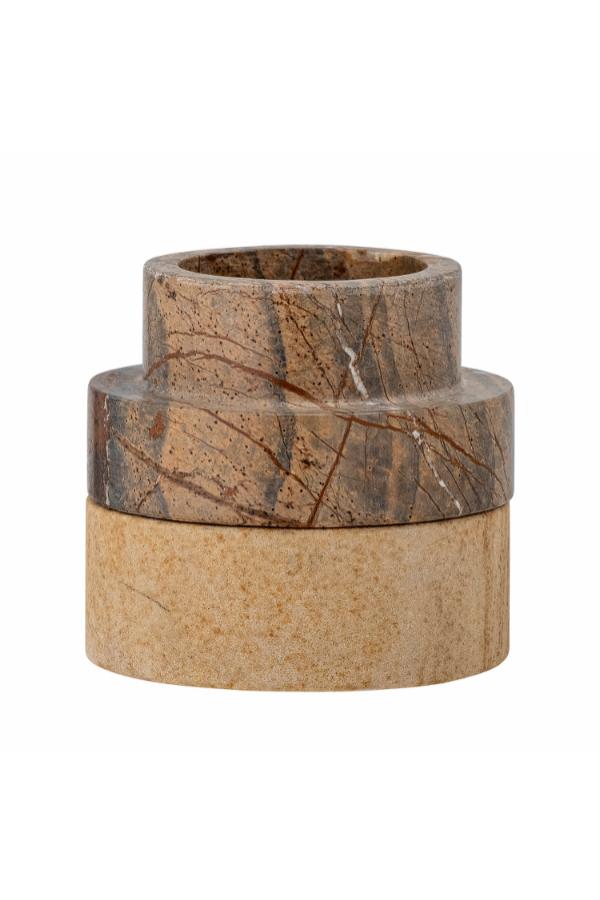 Bloomingville Dalin Votive & Candle Holder, Brown, Sandstone