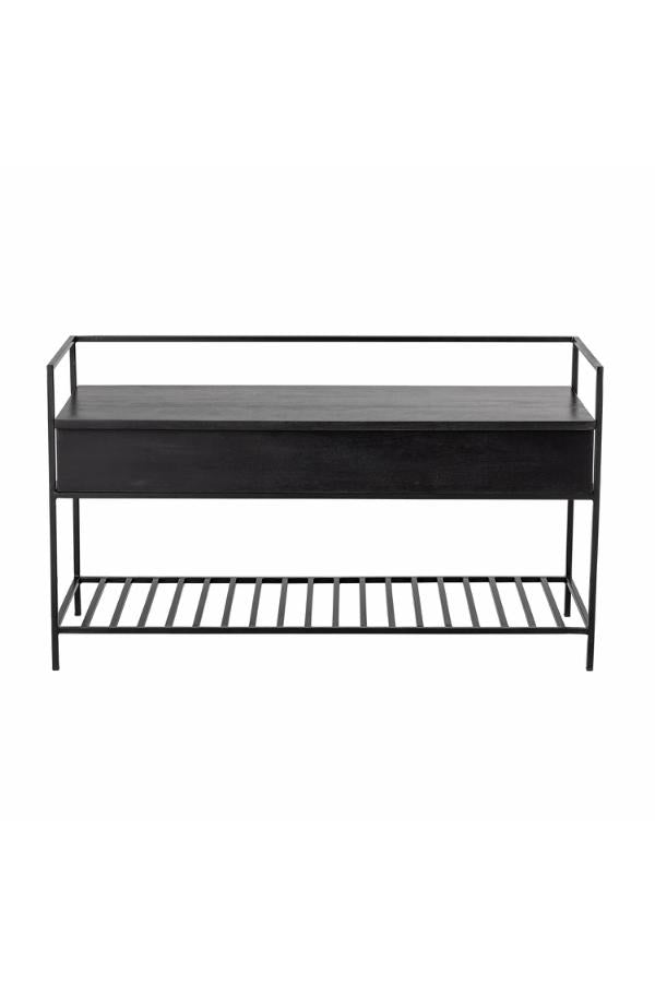 Bloomingville Abelone Bench, Black, FSC®100%, Mango