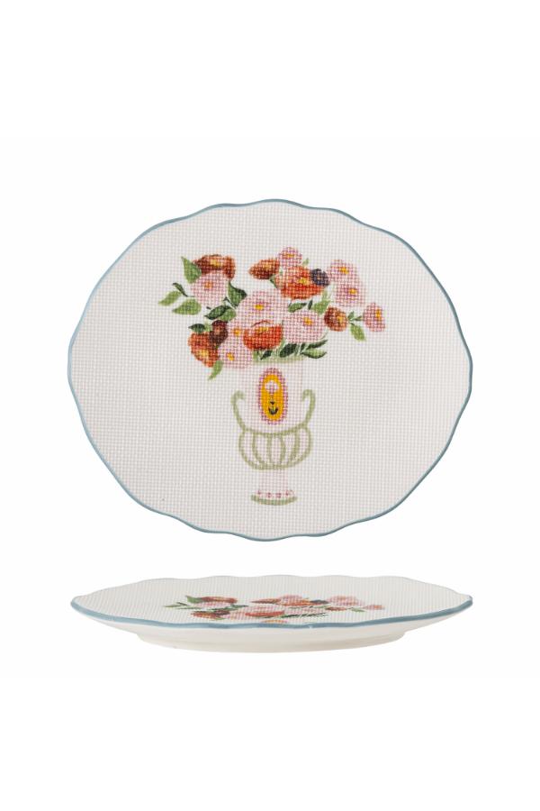 Bloomingville Dorothy Plate, Multi, Stoneware