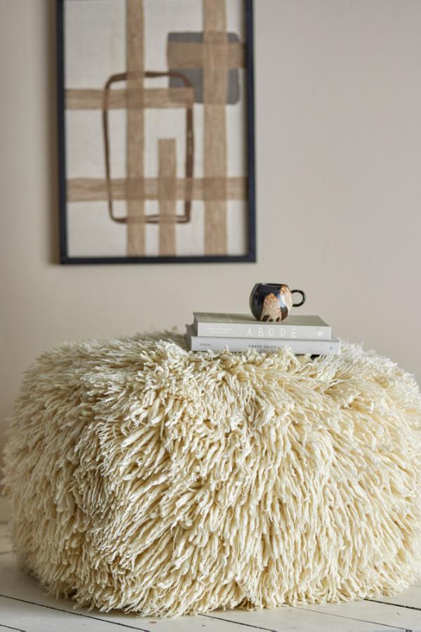 Bloomingville Lomba Pouf, Nature, Wool