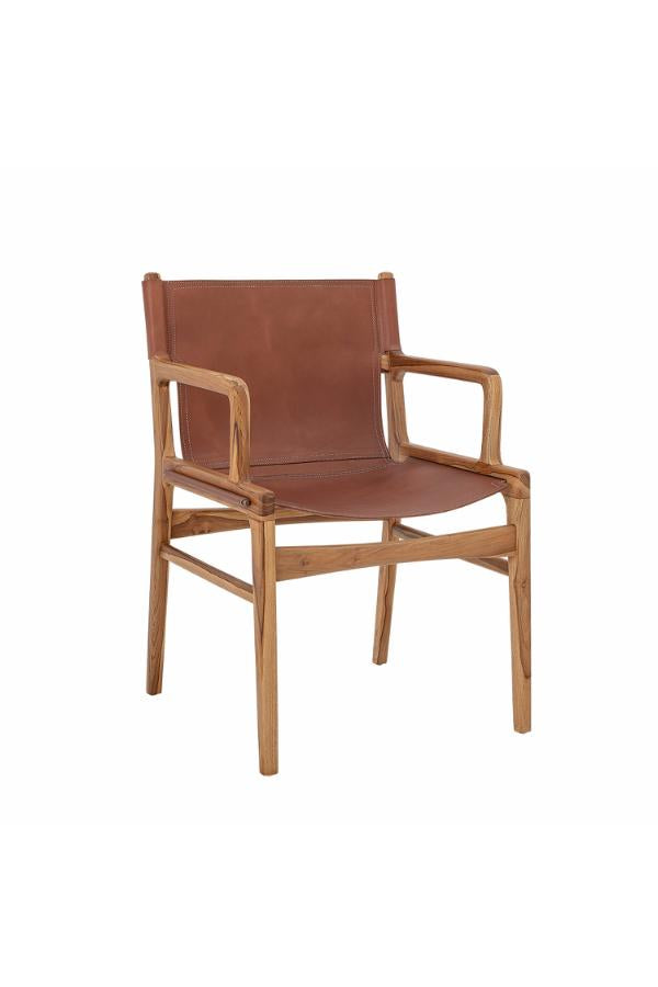 Bloomingville Ollie Lounge Chair, Brown, Leather