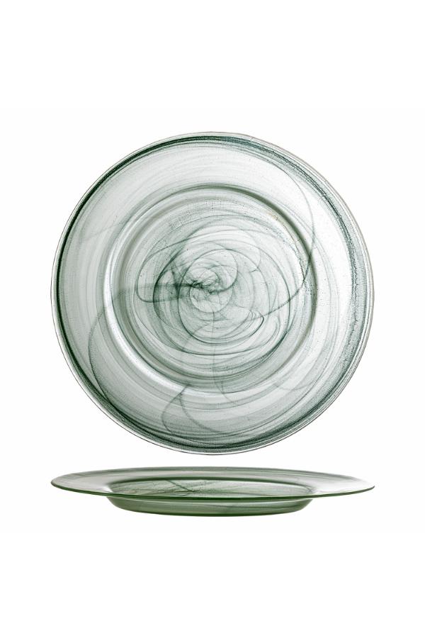 Bloomingville Amelie Plate, Green, Glass