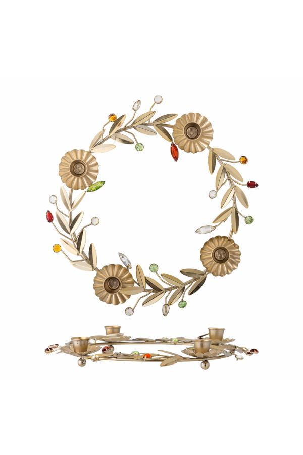 Bloomingville Shankar Advent Candle Holder, Gold, Metal