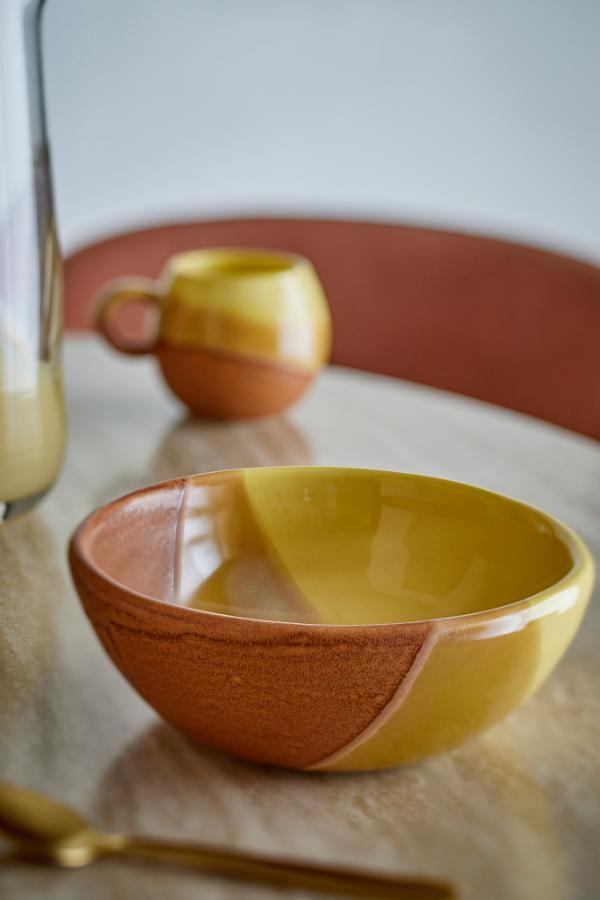 Bloomingville Paula Bowl, Yellow, Stoneware