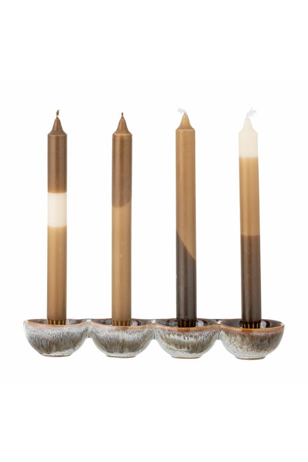 Bloomingville Kalia Advent Candle Holder, Brown, Stoneware