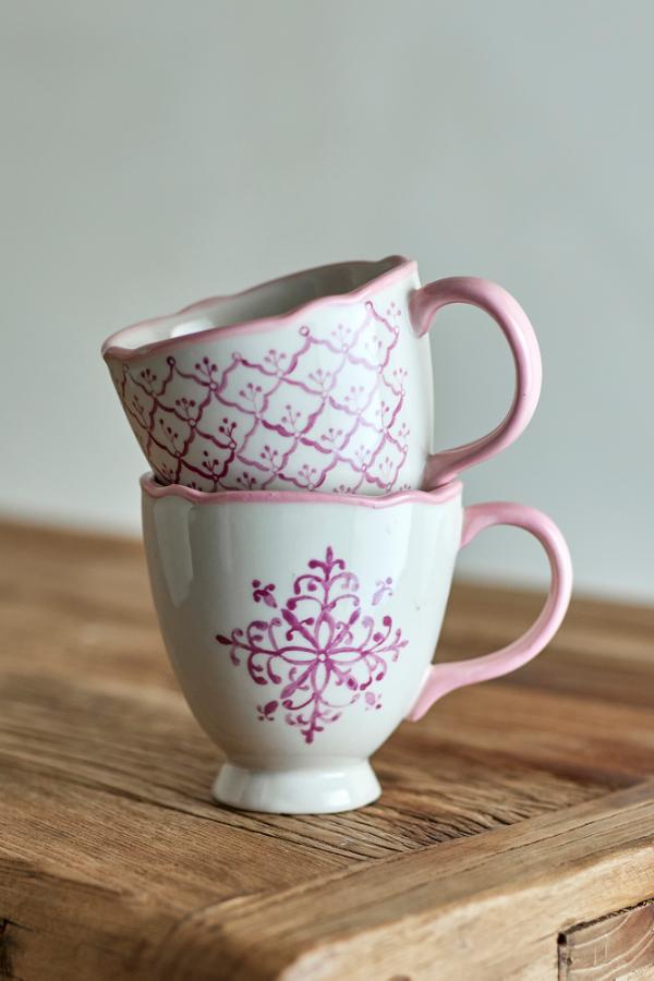 Bloomingville Wonderland Mug, Rose, Stoneware
