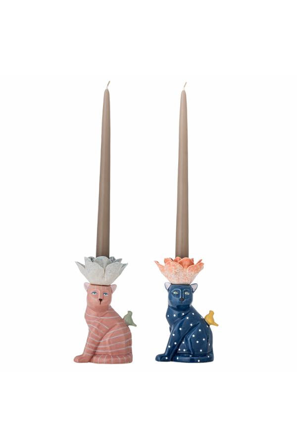Bloomingville Eri Candle Holder, Multi, Stoneware