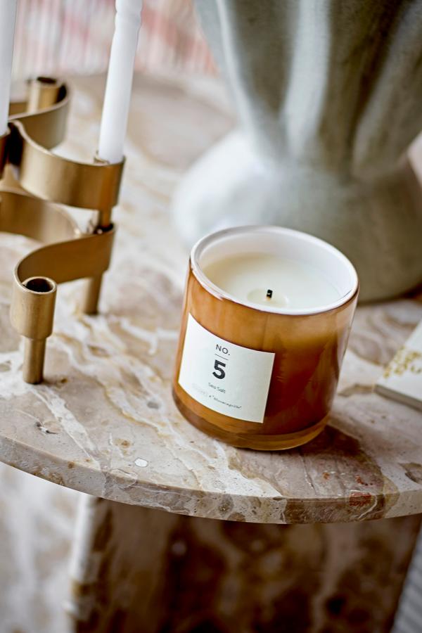 Bloomingville Jasmia Side Table, Brown, Marble