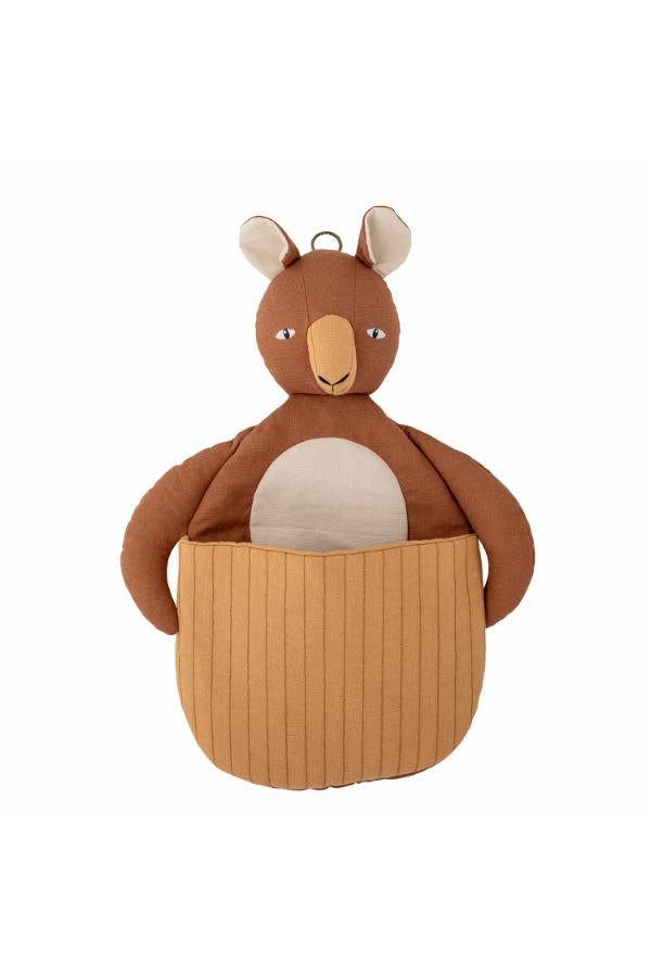 Bloomingville Mini Toto Wall Basket, Brown, Linen