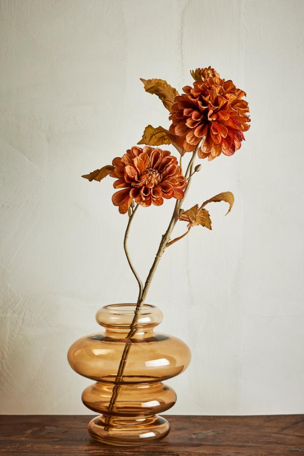 Bloomingville Chrysantemum Stem, Orange, Artificial Flowers