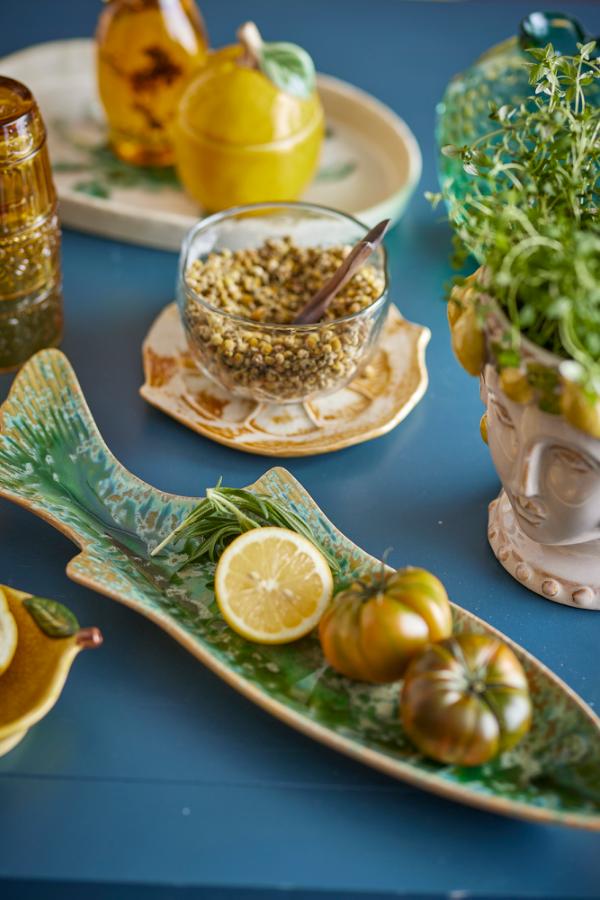 Creative Collection Hadden Serving Plate, Green, Stoneware