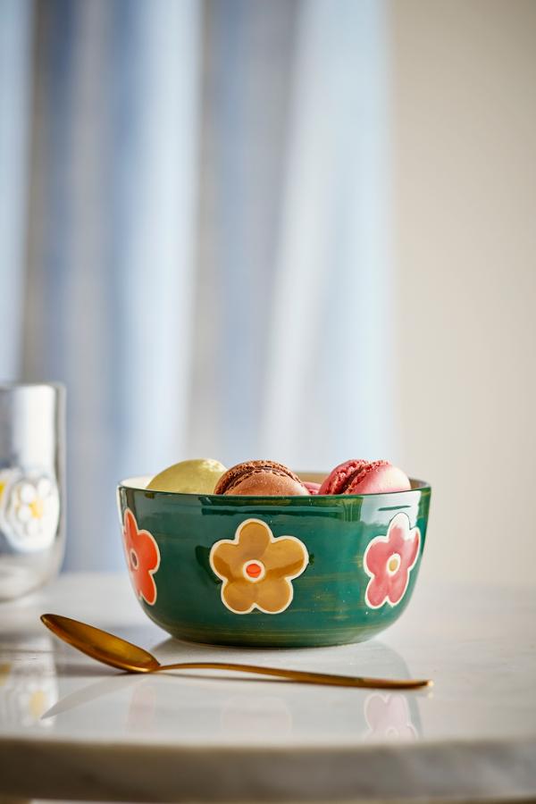 Bloomingville Mini Addy Bowl, Green, Stoneware