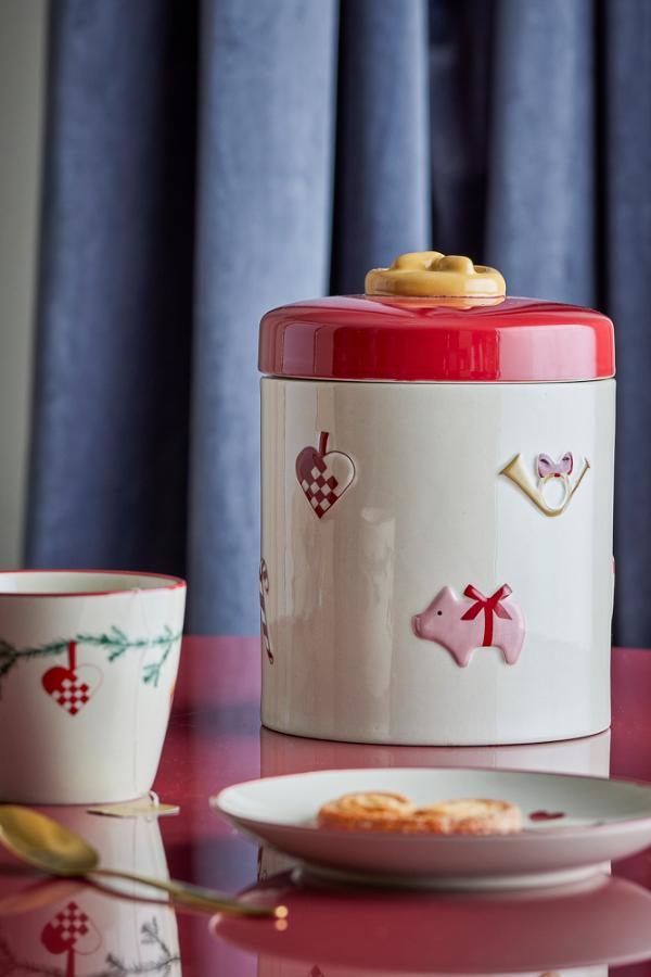 Bloomingville Yule Jar w/Lid, Nature, Stoneware