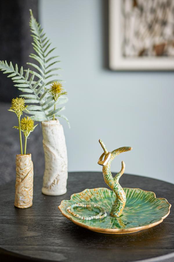 Bloomingville Litton Tray, Green, Stoneware
