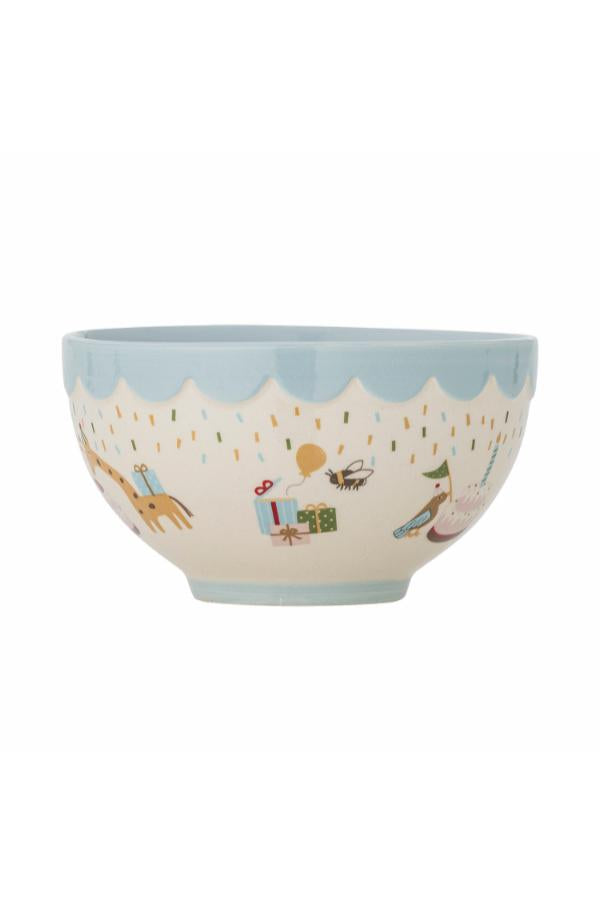 Bloomingville Mini Celebrate Bowl, Blue, Stoneware