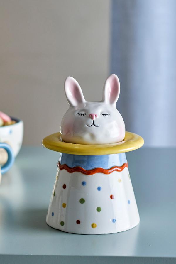 Bloomingville Mini Villja Jar w/Lid, Multi, Stoneware