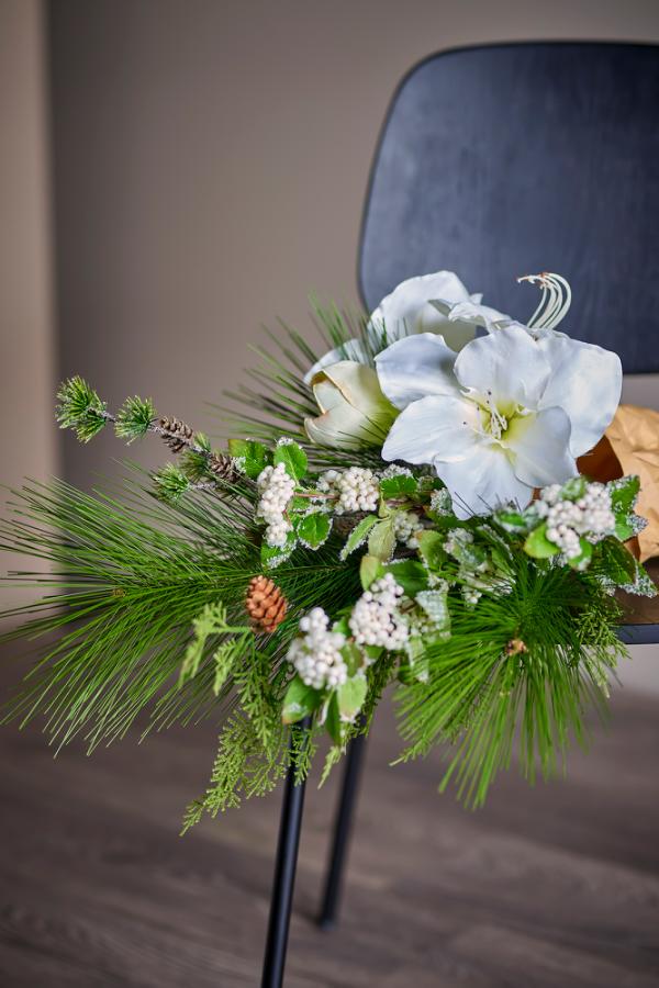 Bloomingville Kristin Bouquet, White, Artificial Flowers