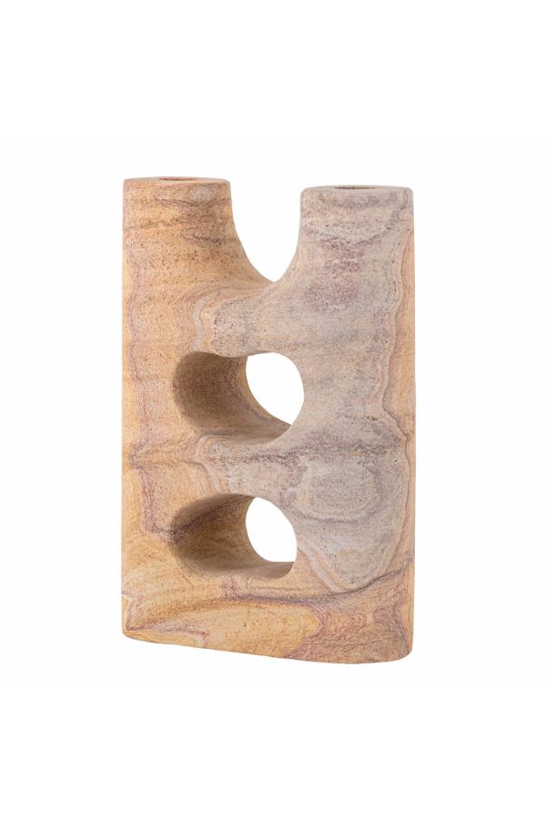 Bloomingville Lodi Candle Holder, Nature, Sandstone