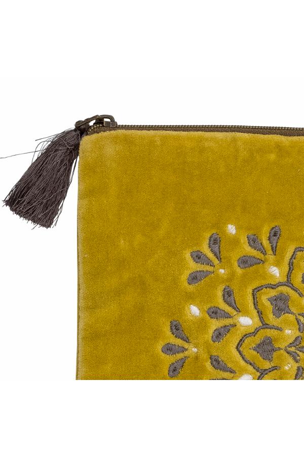 Bloomingville Stefania Cosmetic Bag, Yellow, Cotton
