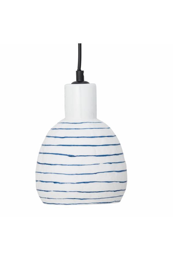 Creative Collection Elga Pendant Lamp, White, Stoneware