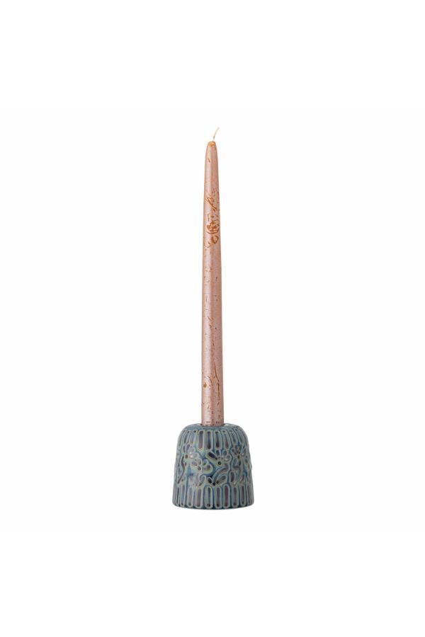 Bloomingville Samsin Candle Holder, Blue, Stoneware