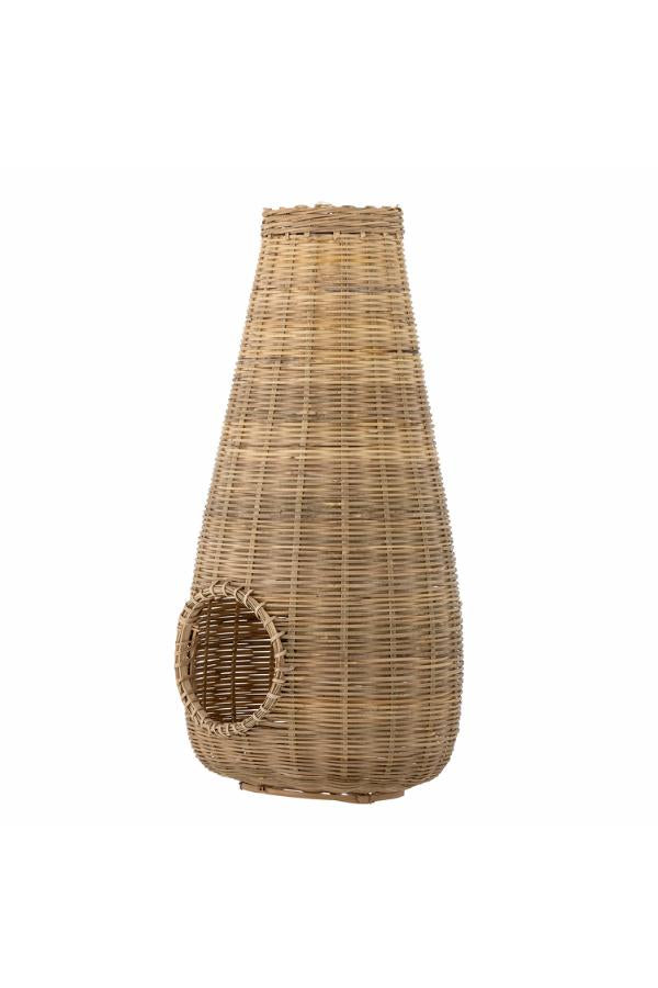 Bloomingville Ottine Lantern w/Glass, Nature, Bamboo