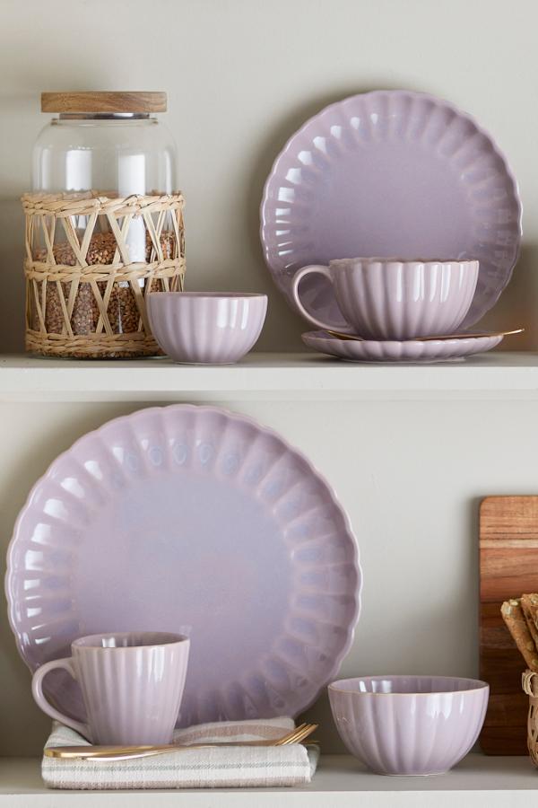 Bloomingville Latina Plate, Rose, Stoneware