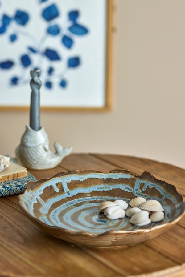 Creative Collection Marjorie Tray, Blue, Stoneware