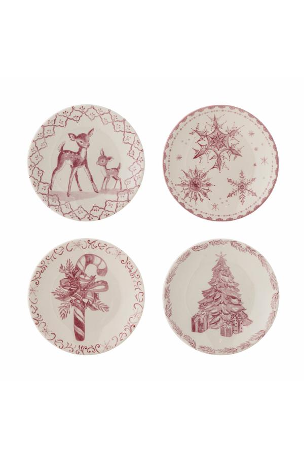 Bloomingville Wonderland Plate, Rose, Stoneware