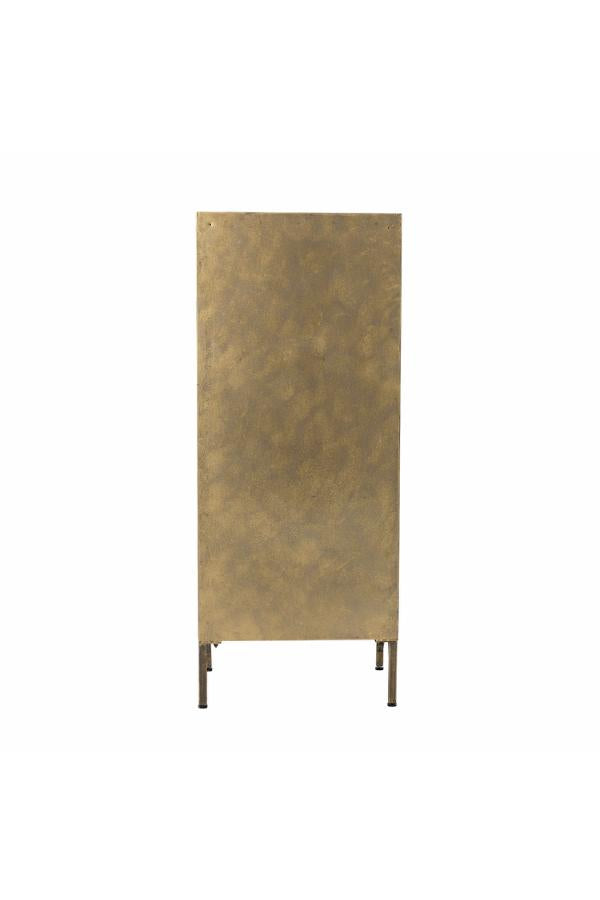 Bloomingville Saone Cabinet, Brass, Tempered glass