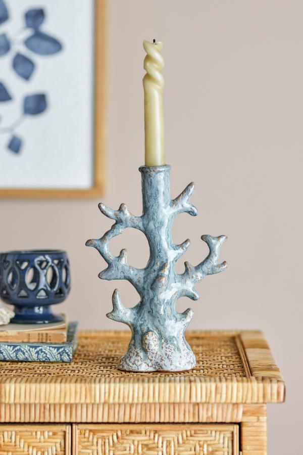 Creative Collection Bridget Candle Holder, Grey, Stoneware